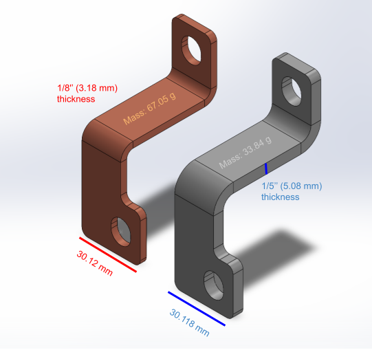 Comparison of copper and 6101 aluminum HVD-to-AIR busbars